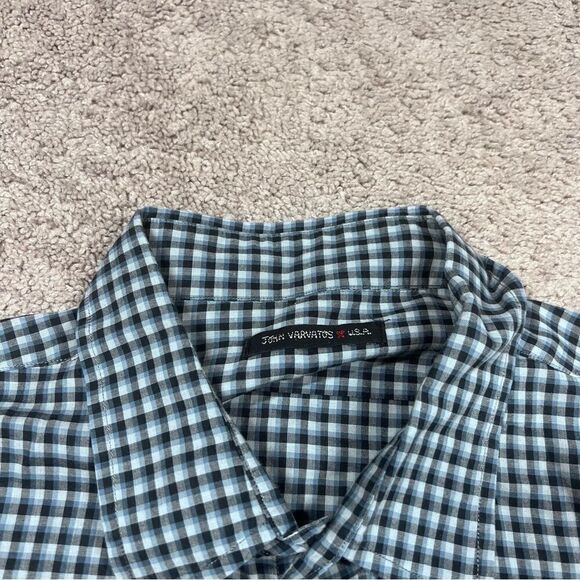 John Varvatos Plaid Button Up Down Shirt Mens Size XL Business Casual - Picture 5 of 5